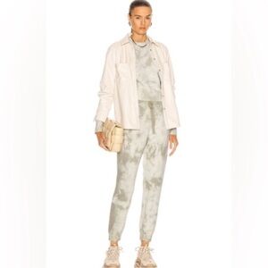 Jonathan Simkhai Cropped Cotton Tie-Dye Joggers Green XS